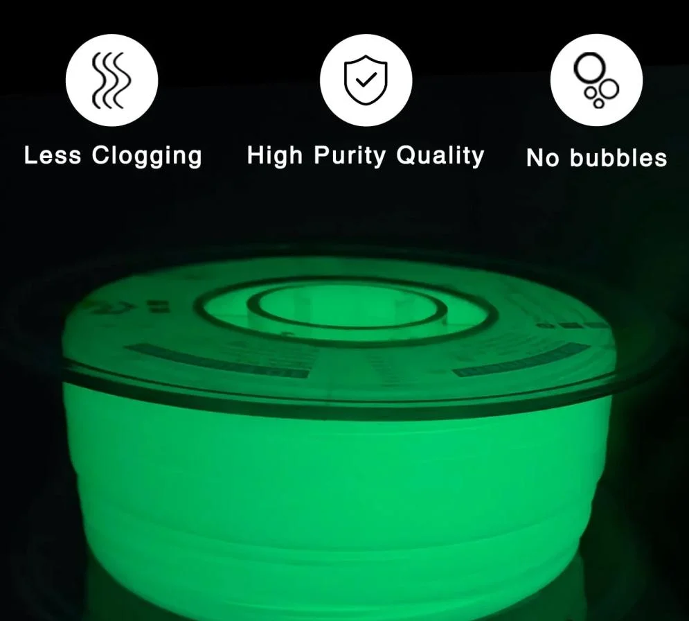 High Level Blue Luminous PLA 3D Filament Glow in The Dark 3D Printing Materials Fluorescent PLA 1.75mm Filaments