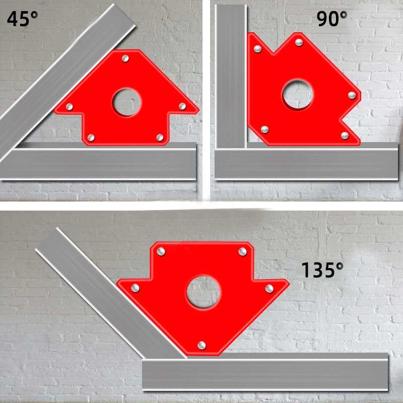 Ángulo de 45 90 135 grados 25lbs 50lbs 75lbs Trabajo metálico Herramientas Soporte de imán de soldadura de flecha