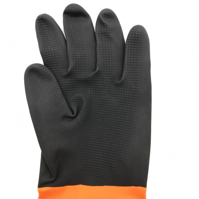 Waterproof Washable Textured Grip Sun Brand Heavy Duty Rubber Gloves