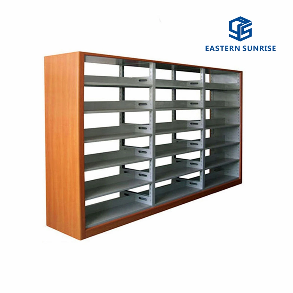 Factory Best Price High Quality Library Furniture Steel-Wood Bookshelf
