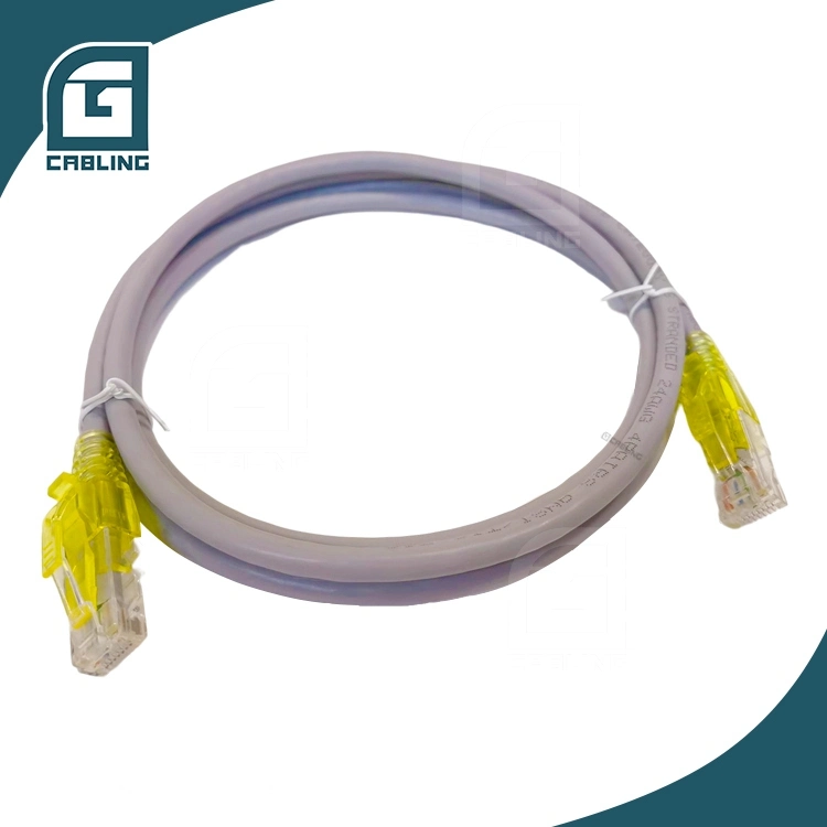 Gcabling Hot Sales Stock CAT6/CAT6A Molded RJ45 Ethernet Patch Network LAN Cable with Lock