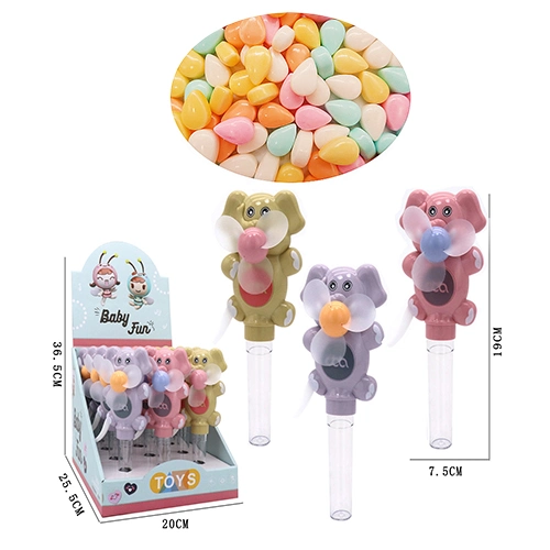 New Toys with Candies Summer Outdoor Portable Mini Elephant Hand Fans Candy