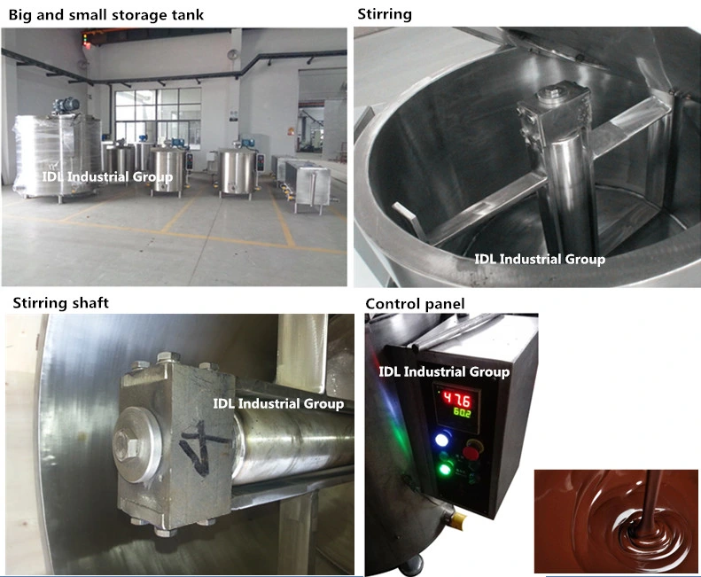 Tanque de almacenamiento y fusión de chocolate de gran capacidad, tanque de retención de pasta de chocolate