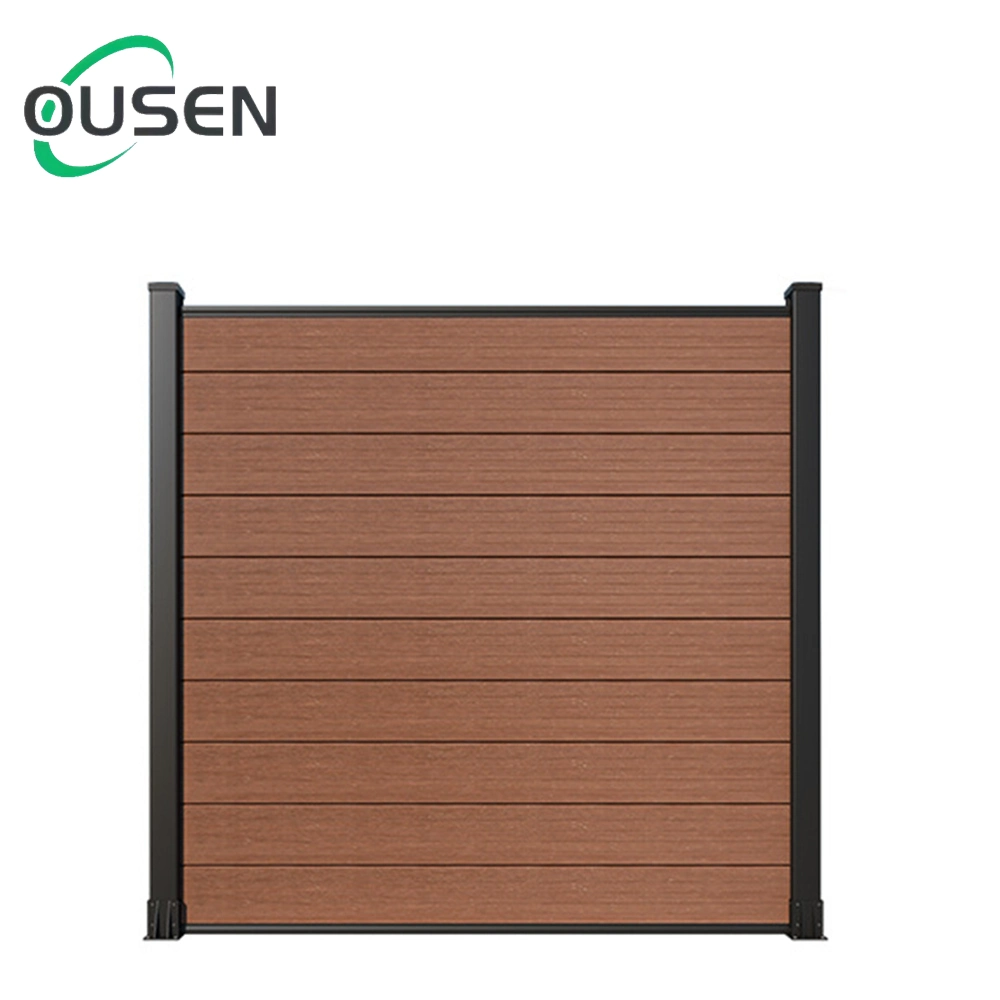 Eco-Friendly Outdoor Garden Waterproof Fireproof Fencing Easy Install Privacy Wood Composite Decking Boards WPC Fence Panels