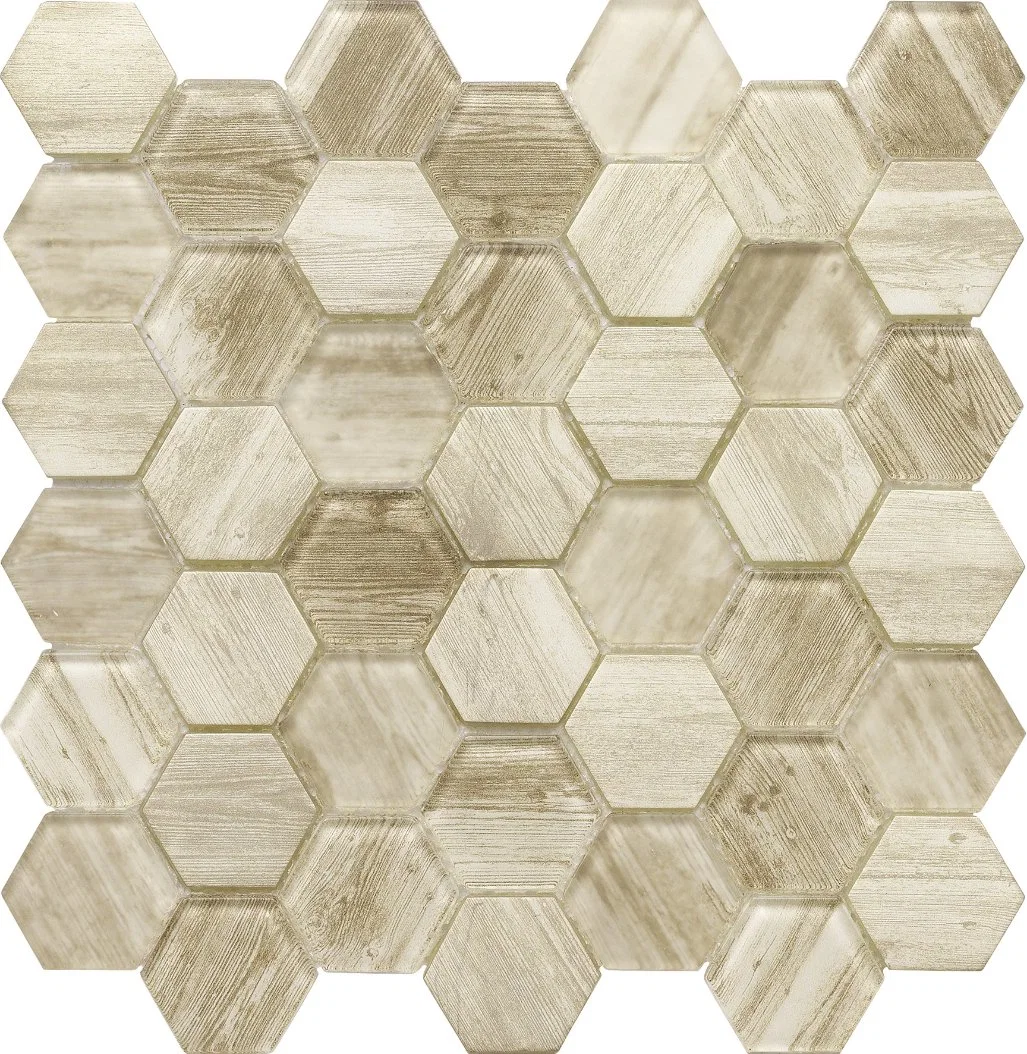 Decoración de la construcción de muro de piedra mosaico de azulejos baño cocina pegatina Backsplash cristal hexagonal mosaico de mármol