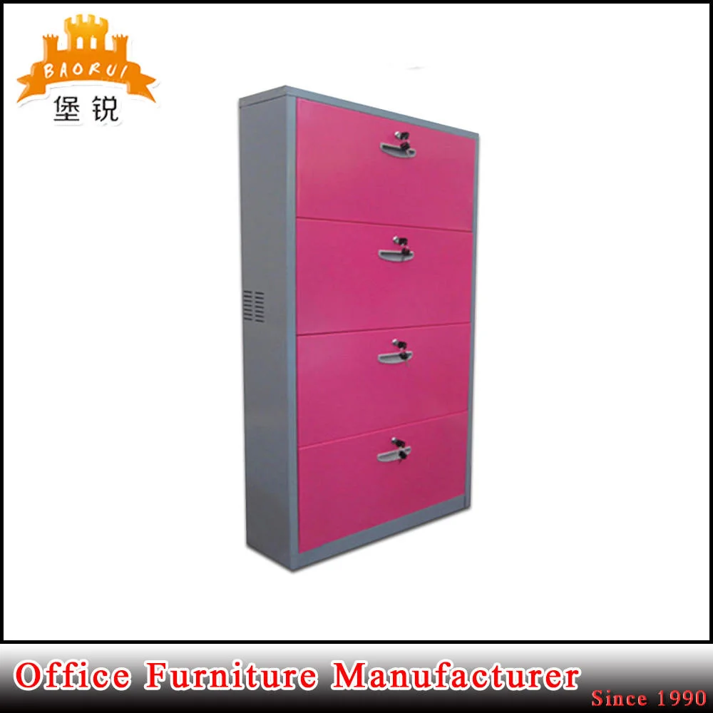 Jas-036b Low Price Style Furniture Customized Steel Lockable Shoe Cabinet