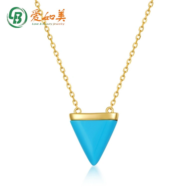 High Quality Silver Jewelry Synthetic Turquoise Necklaces Low MOQ Ladies Luxury Necklace