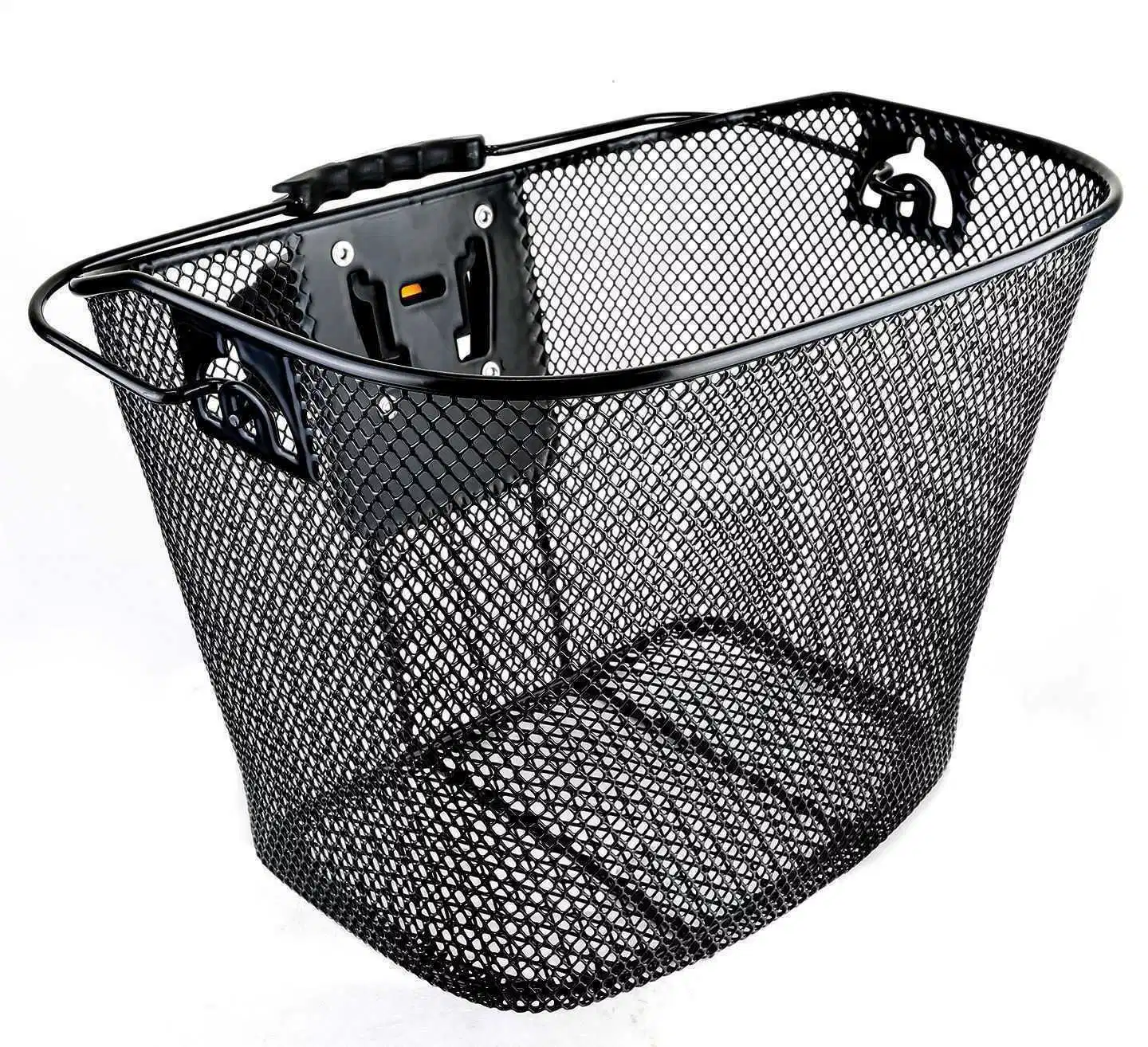 Popular Rear Steel Mesh Bicycle Basket with Handle of Bicycle Parts