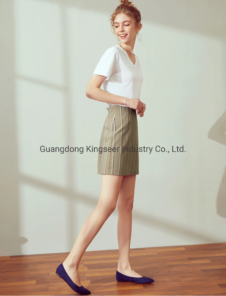 New Design Fashion Short Mini Stripe Casual Summer Skirts Women Dress Apparel