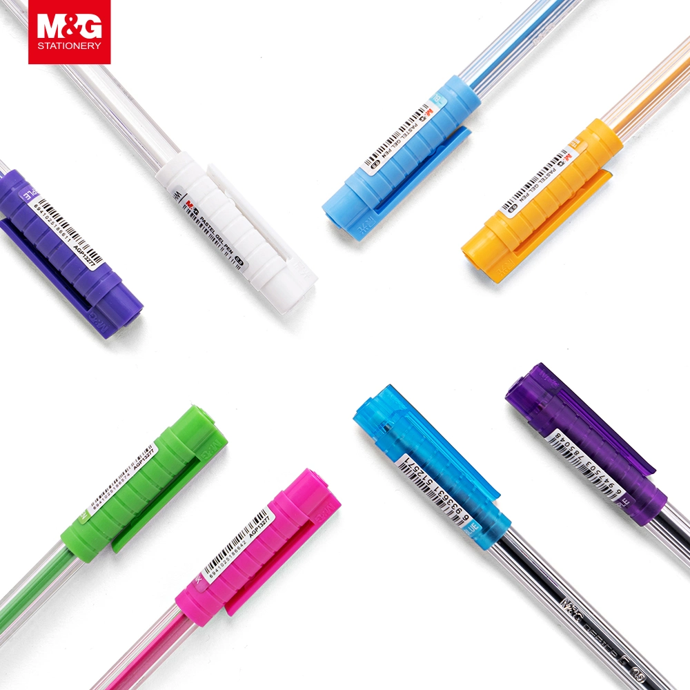 M&G Economic Pastel Neon Gel Pen 0.8mm White/Blue/Pink/Orange/Green/Purple 6 PCS/Set Box