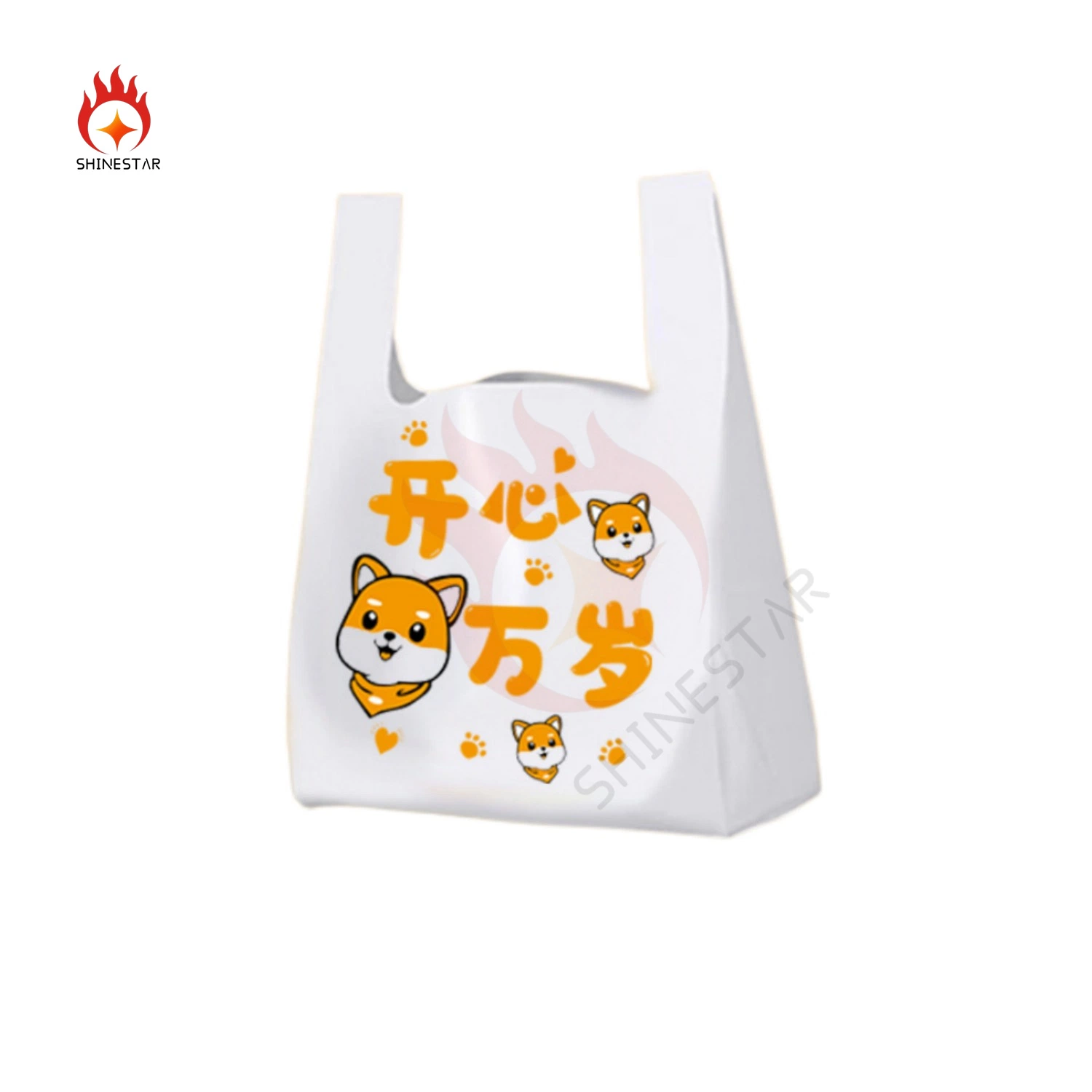 Emballage plastique dessin animé mignon cadeau achat nourriture sacs d'emballage