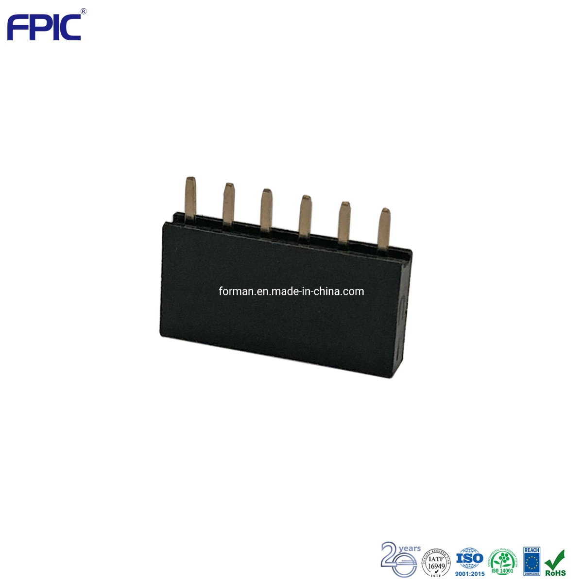 Single Row 4pins Electronic Female Header PA6t Board to Board Connectors Electrical Components