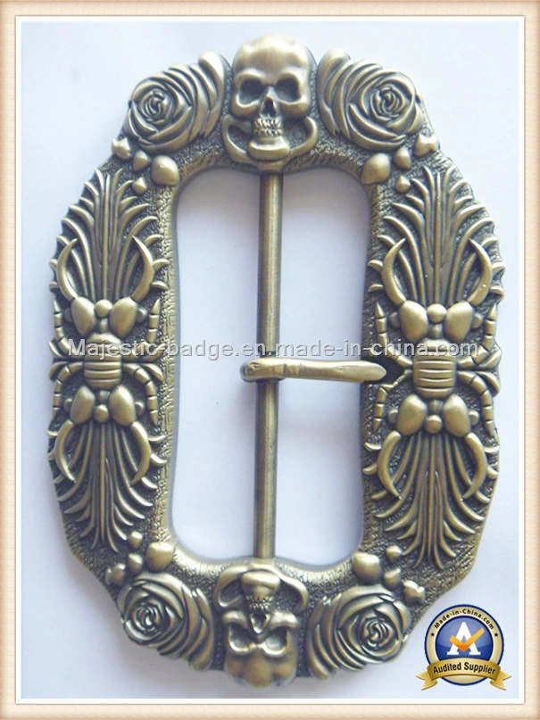 3D Customized Zinc Die Cast Antique Plating Metal Buckle