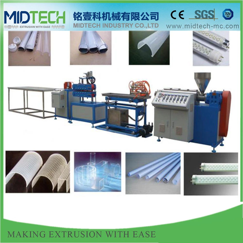 2021 Midtech Industry PC Plastic Profile Making Machine LED Lampshade/Light/Lamp Profile Extruder Production Line