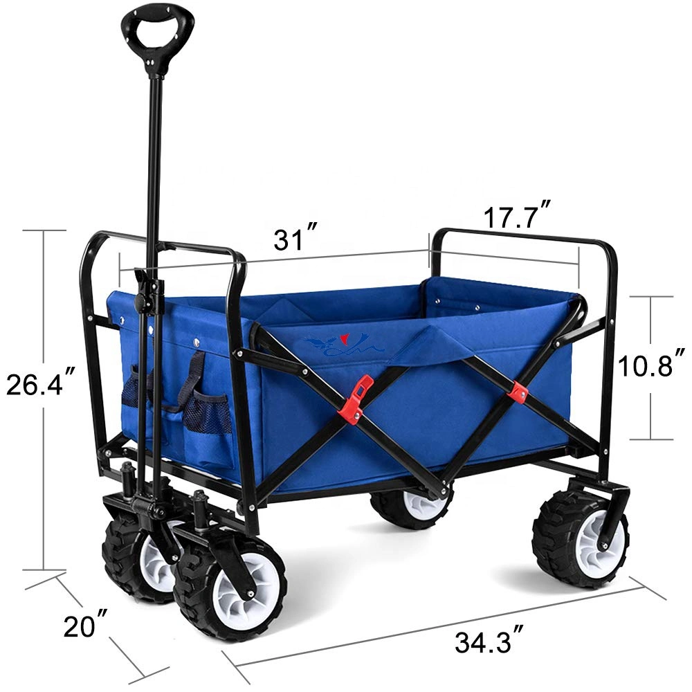 Amazon Hot Sells Folding Wagon Cart Camping Wagon Shopping Trolley