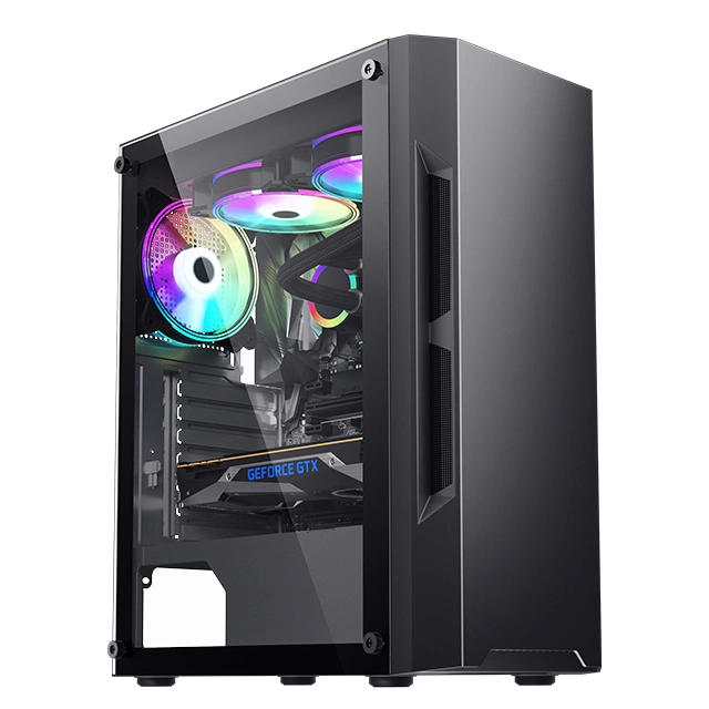 Weiße Micro ATX CPU RGB Tisch PC Gaming Computer Gehäuse &amp; Towers Desktop-Schutzhülle