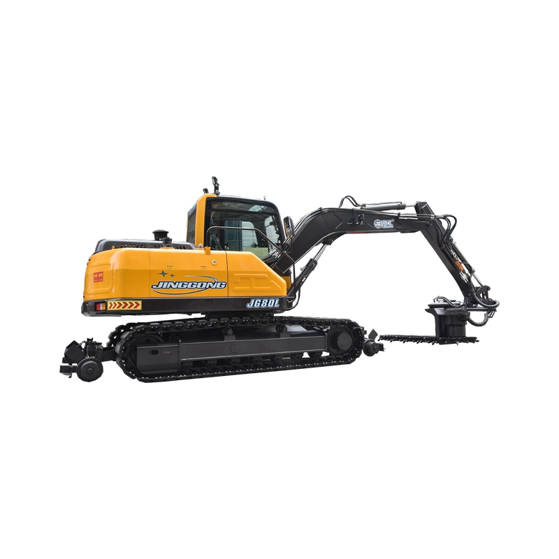 Modern Ballast Cleaner Operations Crawler Excavator Railway Machine