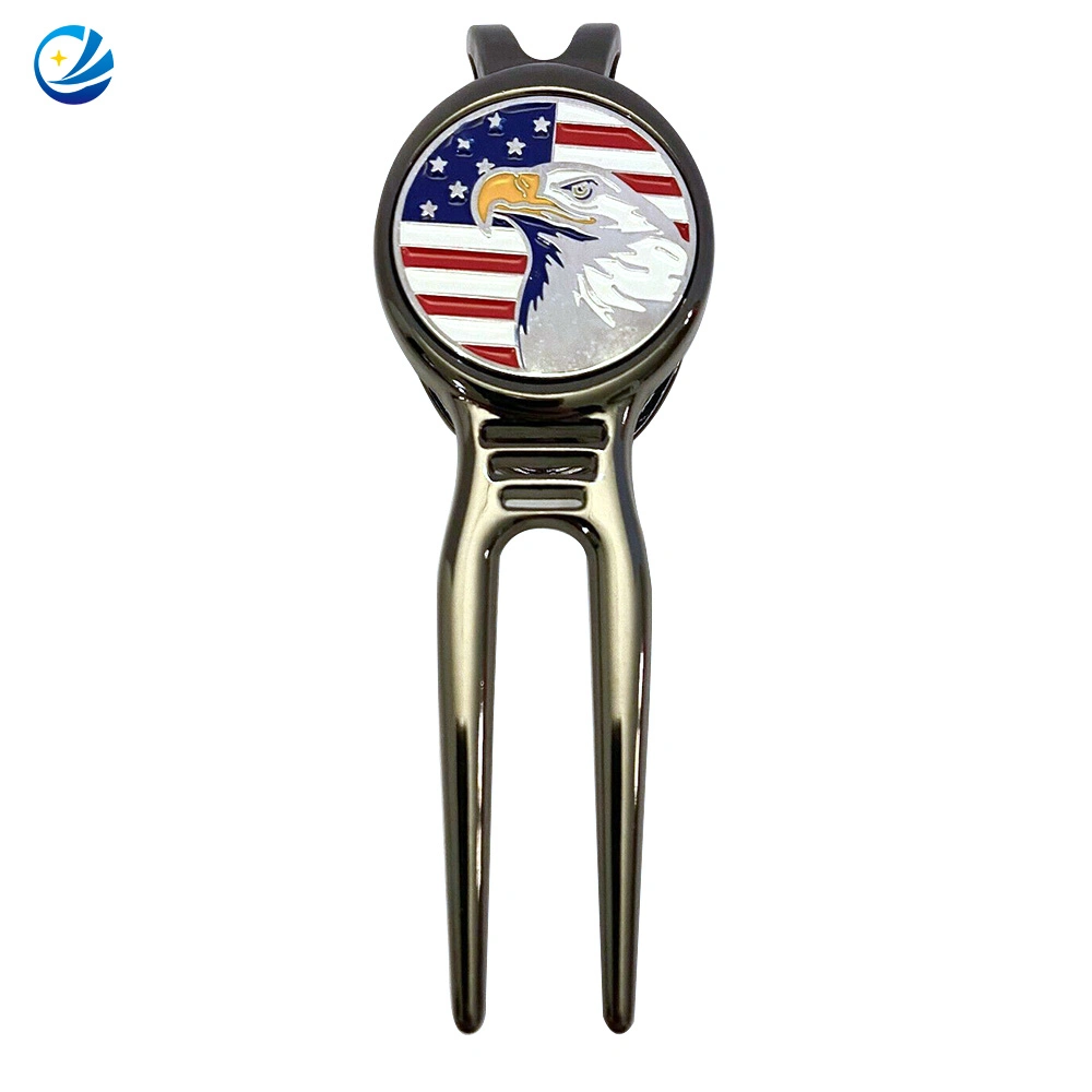 Marcador de bola de golfe e ferramenta de reparação de Divot de golfe personalizada Golf Divot Tool