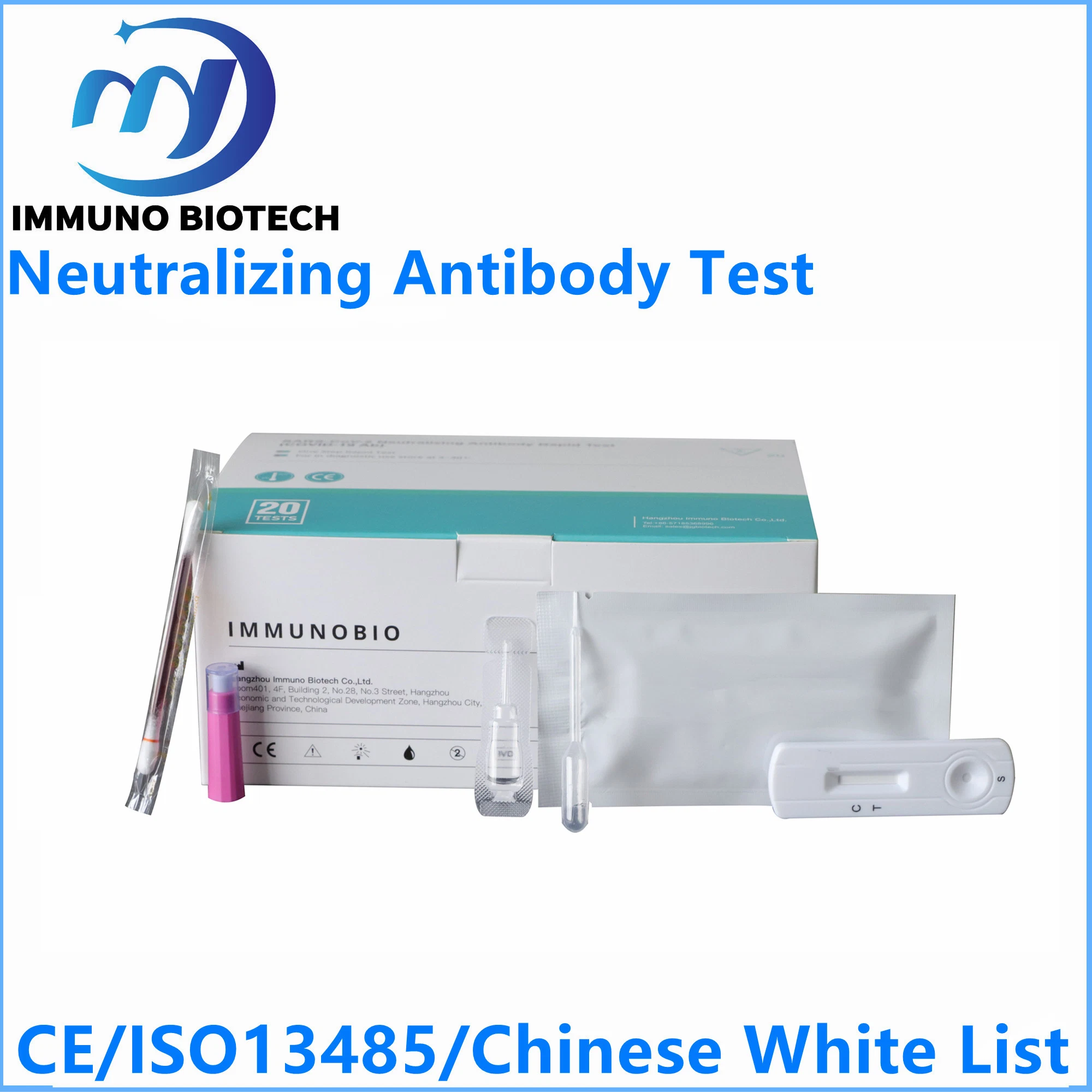 2019 virus infectieux Test rapide Kit de test de diagnostic médical anticorps neutralisant le test