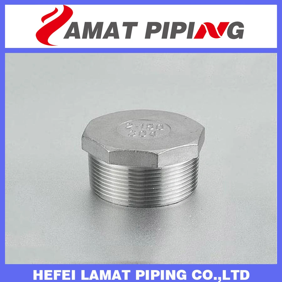 150lbs Inox Ss201/304/316 Bsp/BSPP/NPT Fittings Stainless Steel Hexagon Plug