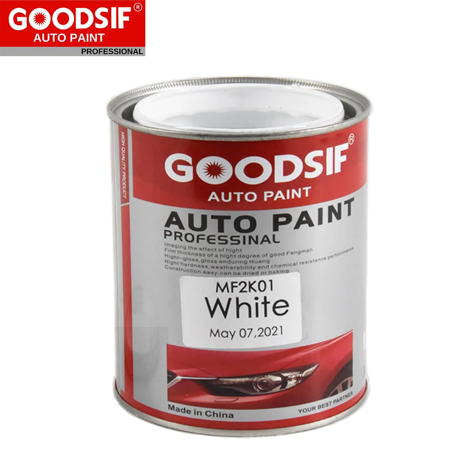 La pintura de automóviles de alta calidad de proveedor Alquiler de acabar el esmalte Tinter Goodsif sistema HS Ms Clear Coat Pintura de Automoción Kit