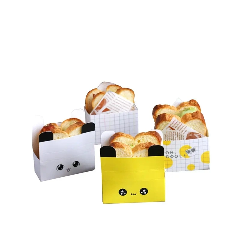 Sandwich Hamburger Box Rutschige Ei Dicke Ei Toast Papierhalter Verpackung Box Handheld Brotkarton