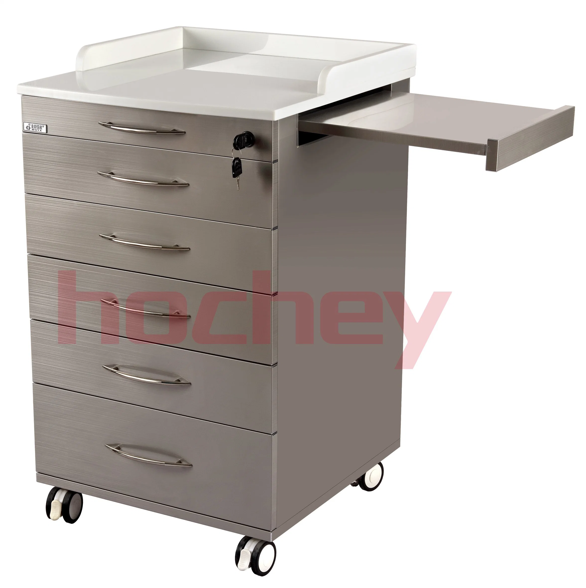 Hochey Medical China Mobiliario Dental de alta calidad 5 cajones Dental Gabinete de la Clínica