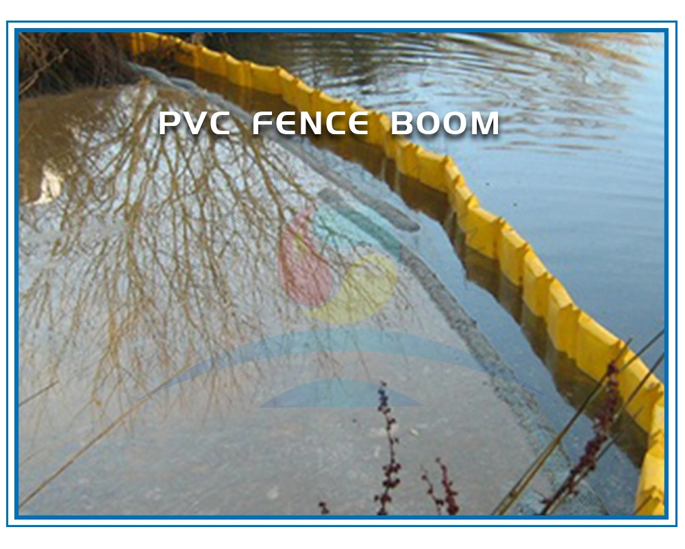 Barrière de confinement des déversements marins orange pour les eaux abritées de la rampe