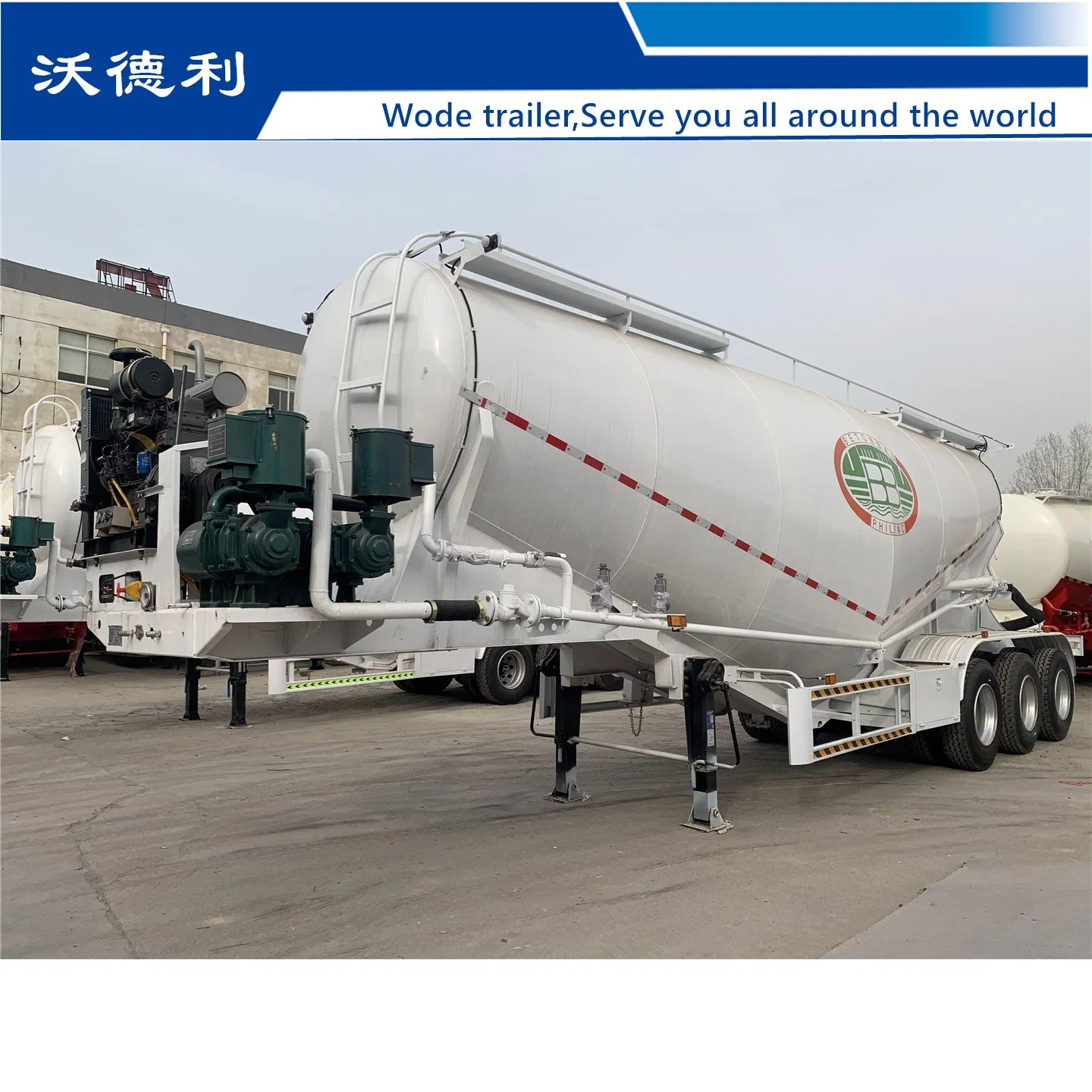 3axles Cement Semi Trailer Bulk Powder Tank for Sale