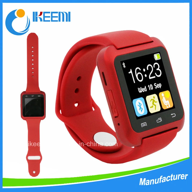 Reloj inteligente Bluetooth U80 notificación Bt Reloj de pulsera antiperdidos IPhone 4/4s/5/5s/6 Samsung S4/Note 2/3 Android Phone