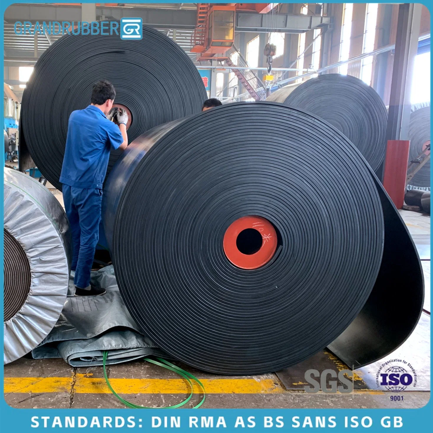 Wear Resistant Nn300 Fabric Transmission Endless Timing Industrial Rubber Conveyor Belt for Cement Industry