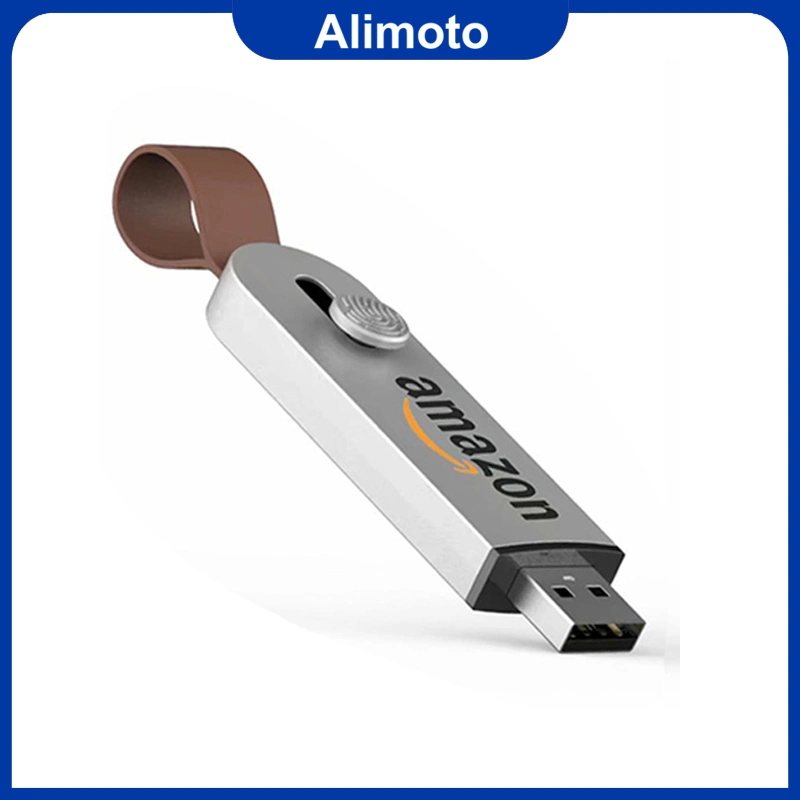 Lecteur Flash USB rétractable en métal avec la chaîne en cuir