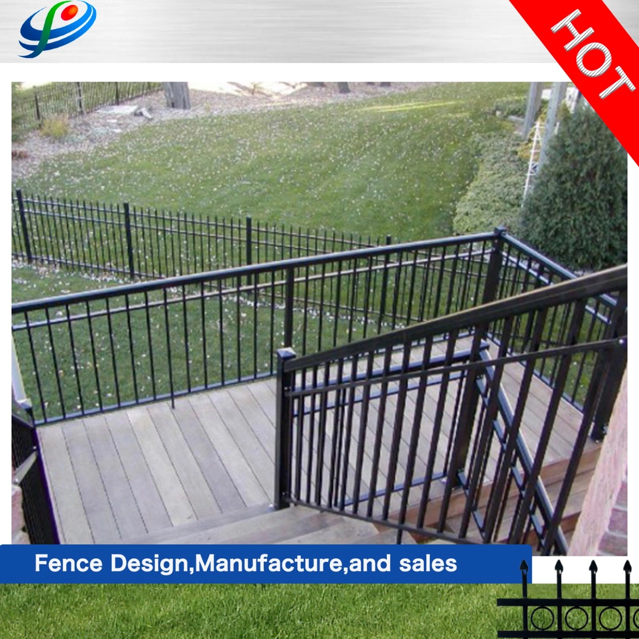 Wholesale/Supplier Handrail Stair Railing Fence Used on Provide Privacy and Security