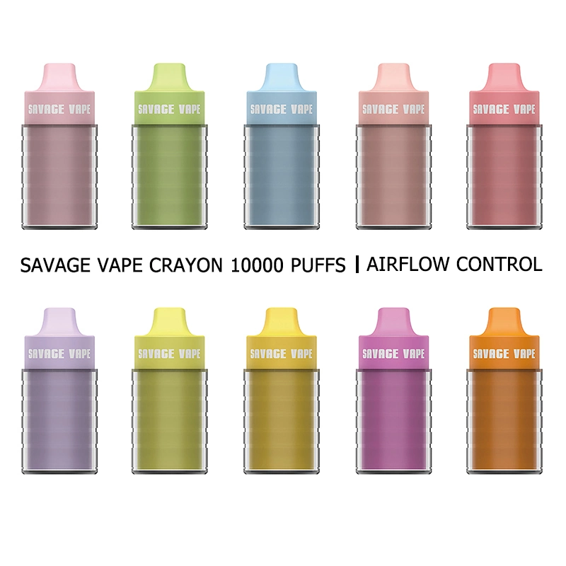 Wholesale/Supplier EU 2023 Hot Sale Savage Crayon 10000 Puffs Vape Disposable/Chargeable E Vapes Carts Prefilled Rechargeable Battery Poco Randm 10K Airflow Control Bars