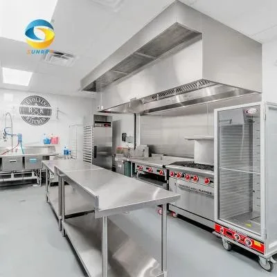 Cocina comercial 4 Gas Quemador Wok gama