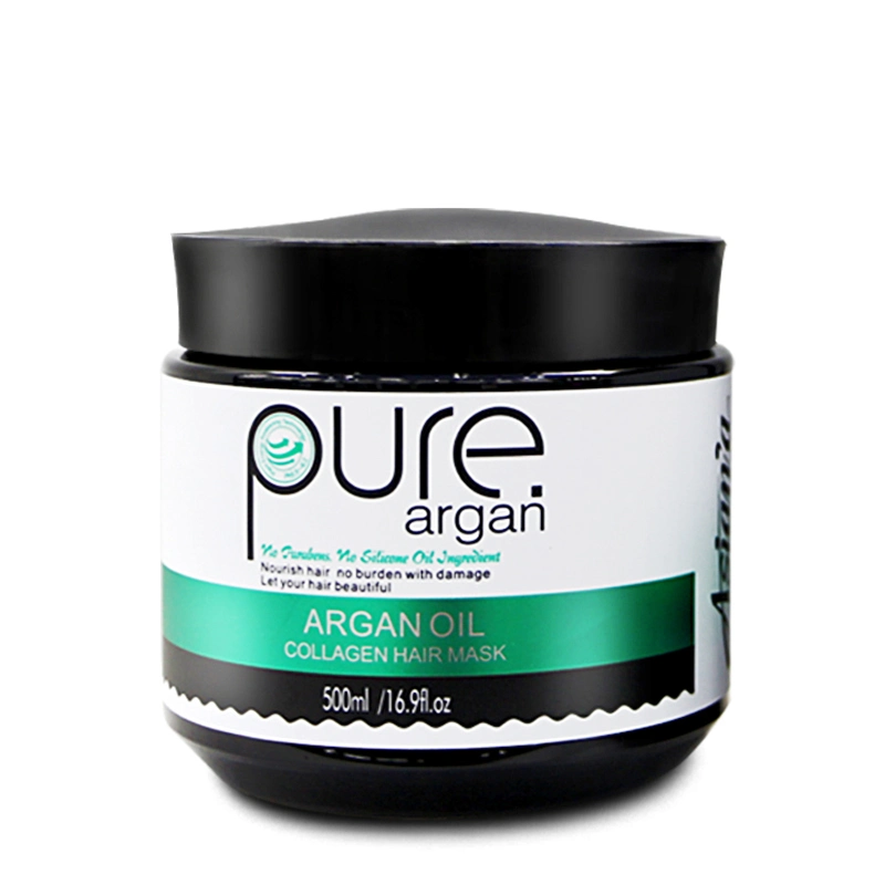 Pure huile d'argan au Maroc de la kératine des cheveux Soins des cheveux de collagène masque Masque