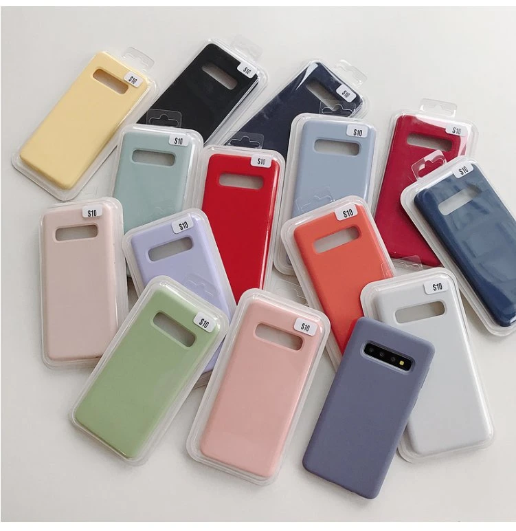 Accesorios de telefonía de Caso Caso genuino de buena calidad suave silicona líquida Material original silicona líquida Celular cubiertas para Samsung Nota 10 Plus