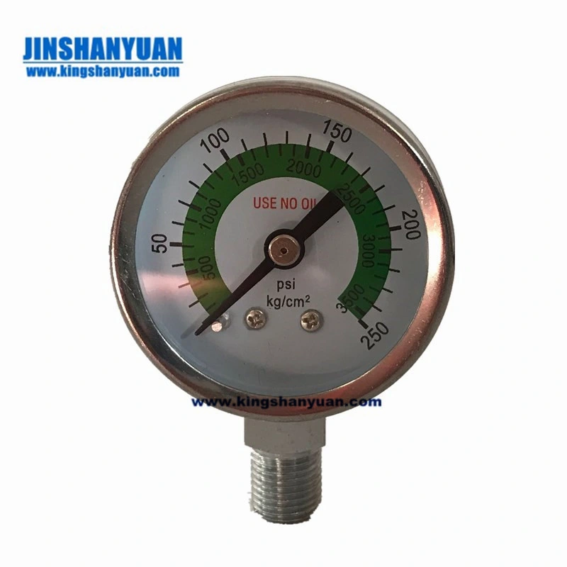 63mm Stainless Steel Back Connection Laser Welding Pressure Gauge for Oil and Gas