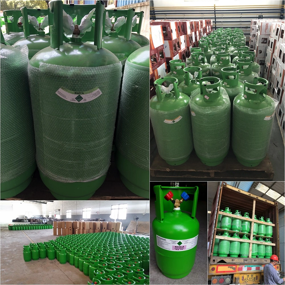 Mixed Gas R410A Refrigerant Packed by 10kg Refillable Cylinder