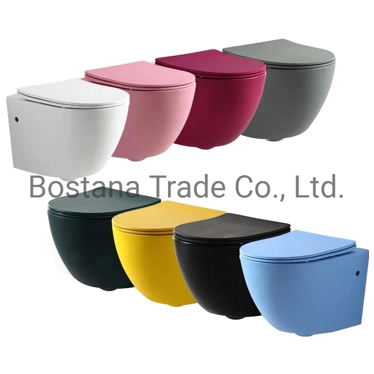 CE Wand hing Keramik zweiteilige Badezimmer P-Trap Toilette für Hygieneware Für Erwachsene
