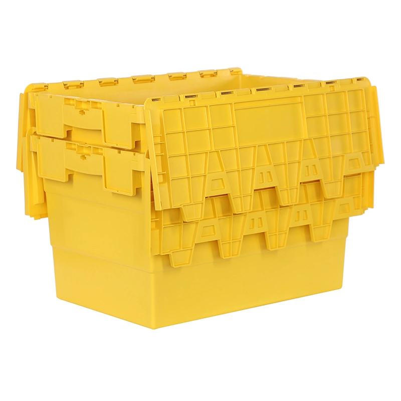 Plastic Industrial Ideal Attached Lid Container for Distribution and Storage Factory Wholesale/Supplier