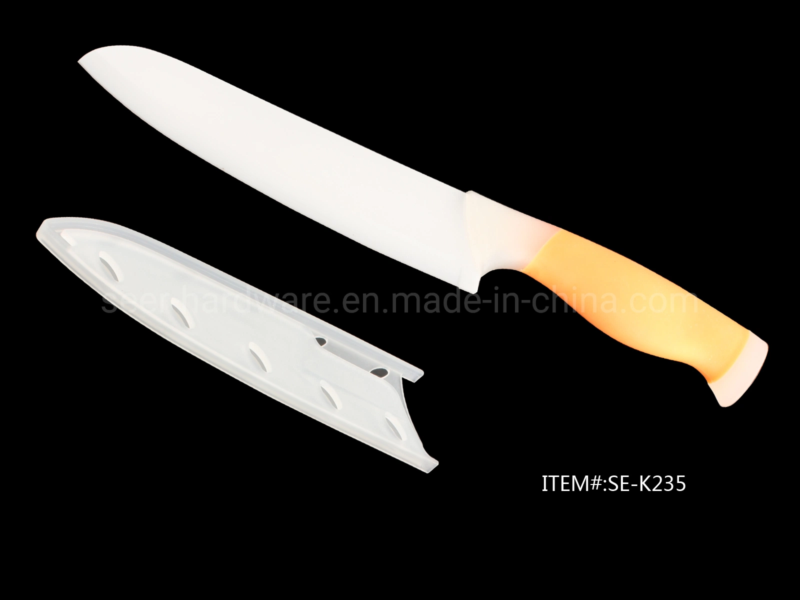 Rubber Handle Ceramic Knife, Kitchen Knife, Utility Knife (SE-K235)