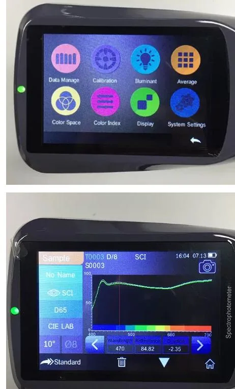 La-3A Portable Spectrophotometer Color Difference Detector Colorimeter with UV Sci/Sce BLE