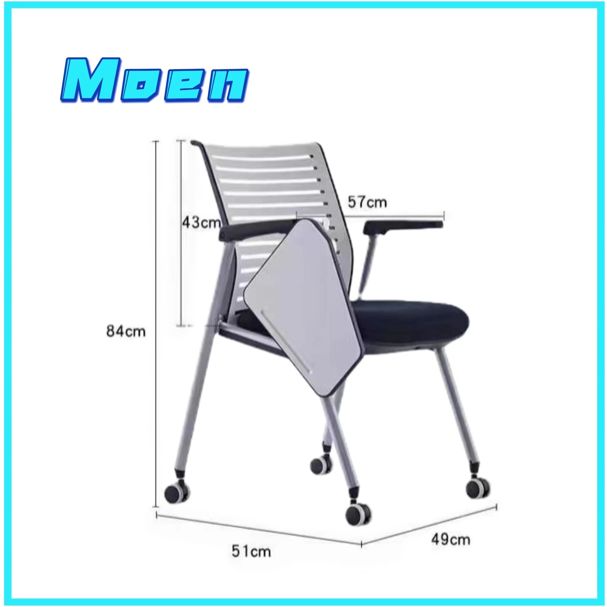 Quality Chairs Wholesale/Supplier Visitor Back Mesh Writing Pad Fabric Folding Armrest