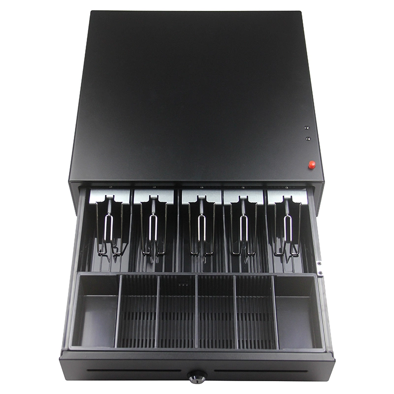 Windows POS Terminal 5 Bill Trays 8 Coin Trays Manual Electric Opening Metal Cash Drawer Cash Box