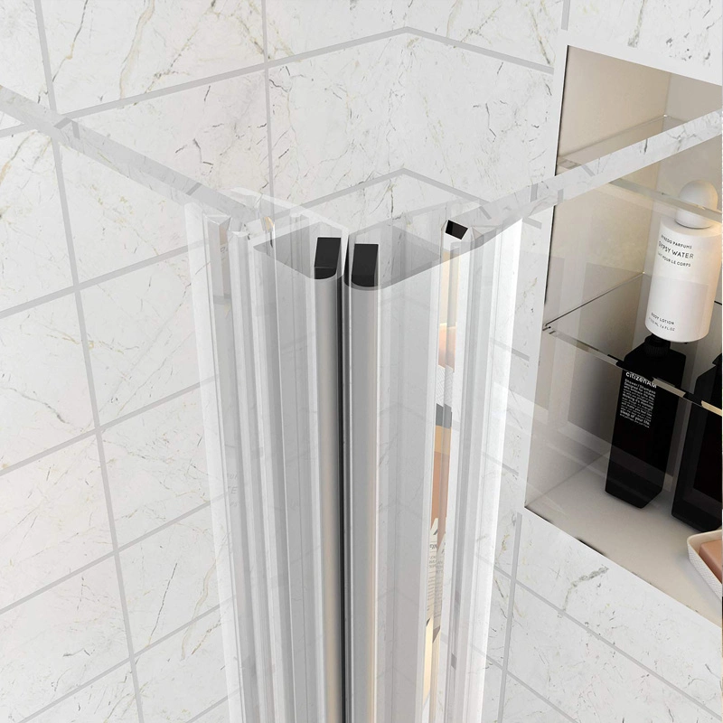 Bathroom Enclosure Folding Tempered Glass Shower Door