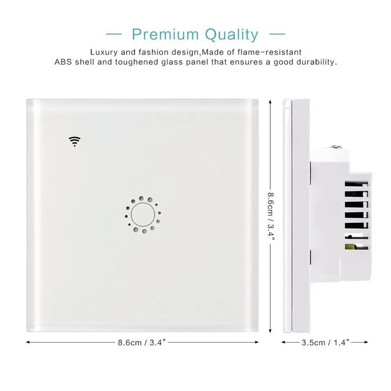 Alimentação de fábrica 86 tipo Euro APP padrão Intelligent Controle Remoto 3 Pista Power Parede WiFi Switch inteligente