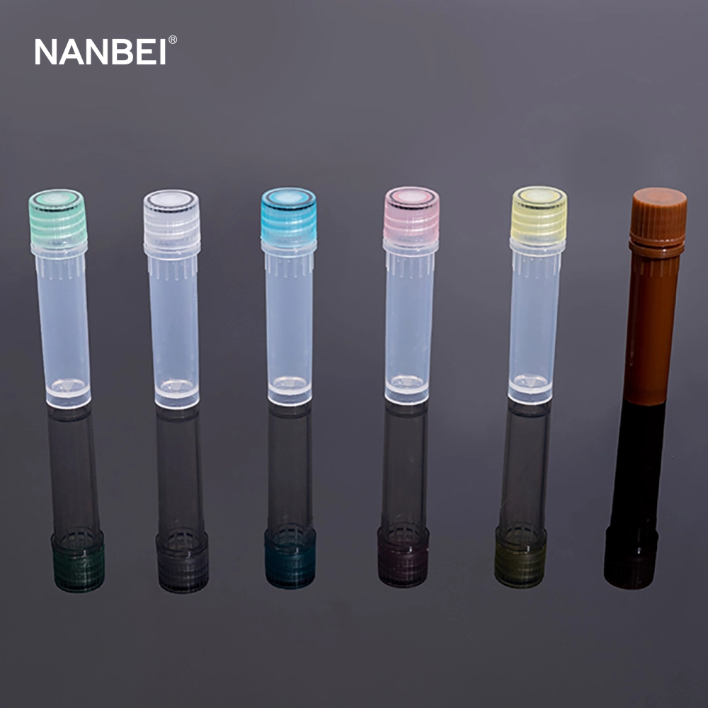 Nanbei Medical Grade PP Material Disposable Self-Standing Screw 1.5ml 1.8ml 2ml 5ml 10ml Cryovial Freezing Cryogenic Tube Cryotube Vials
