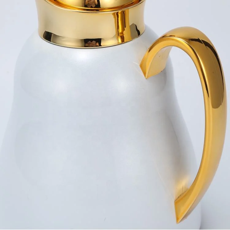 Glass Inside Arabic Style Vacuum Flask Carafe Double Wall Coffee Pot Stainless Steel Coffee Jug Tea Flask Custom Tea Pot