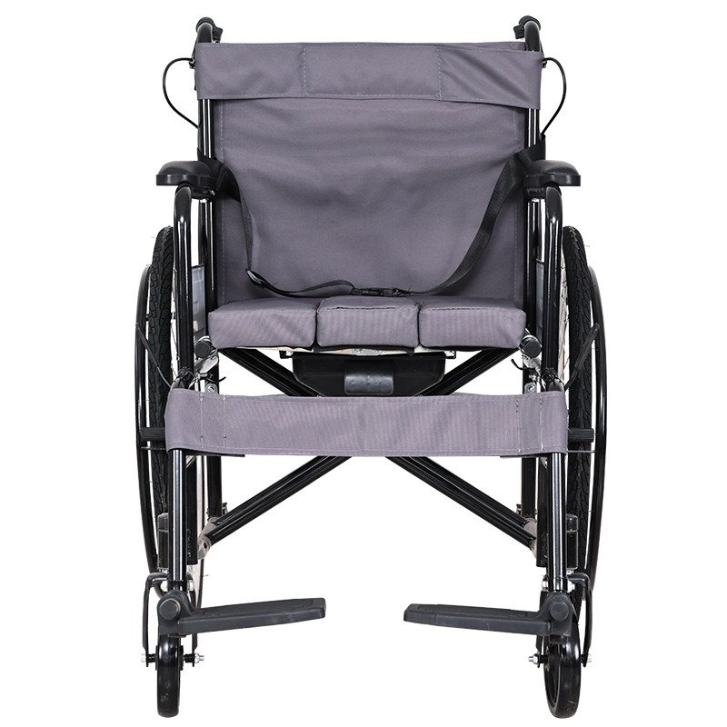 [Pw-8005] Lightweight Foldable Manual Self-Propelled Active/Passive Wheelchair with Backrest and Brakes in Aluminum Alloy or Steel as Hospital Equipment